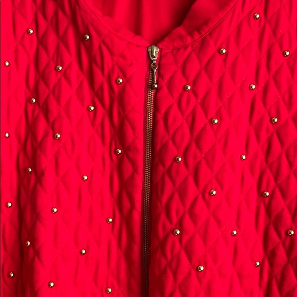 Red and gold zip up jacket. 4X - Picture 3 of 4